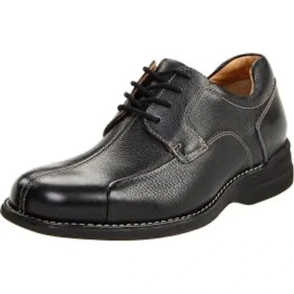 Johnston & Murphy Shuler Bicycle Mens Size 8.5 M Black Leather Shoes  20-7222‎