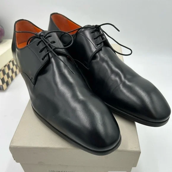 Men's Santoni, shiny leather dress Oxford size 12 made in Italy