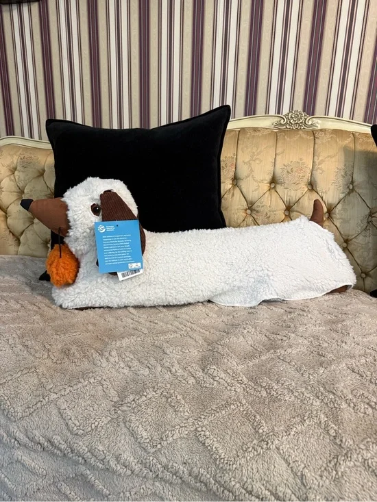 Plush Halloween Dachshund Weiner Dog Ghost Accent Pillow