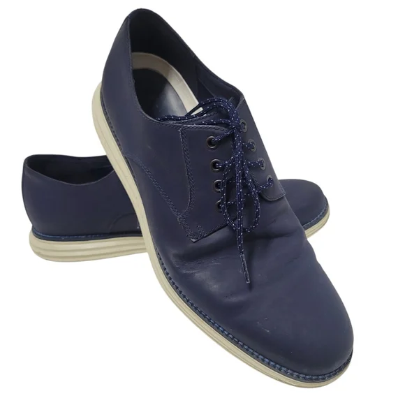 Cole Haan Men's Oxford Blue Ivory Casual Lace-Up Shoes C27998 Size 10M