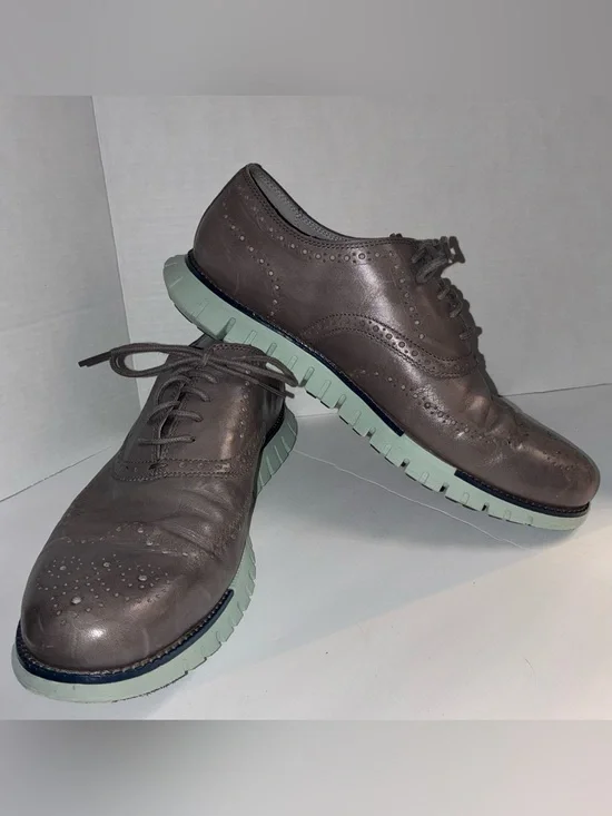 Cole Haan ZEROGRAND Wingtip Oxford Shoes Men’s 12M Sequoia Brown Clean