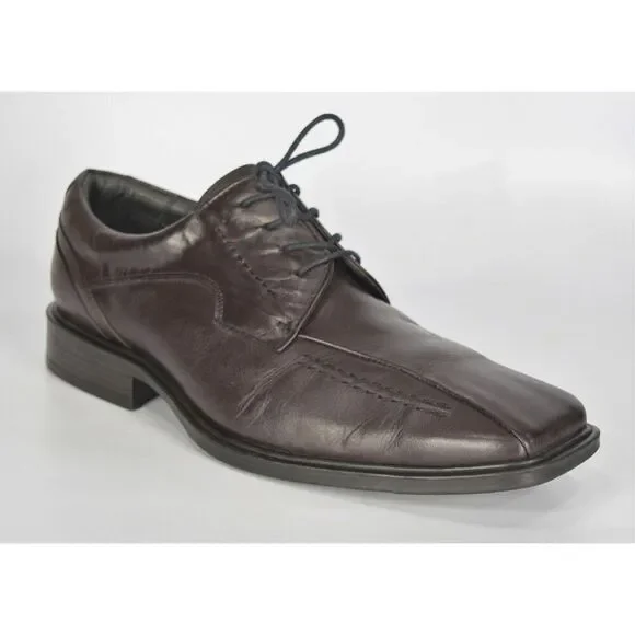 Belvedere Dumbarton Men's Size 11.5 Brown Leather Bike Toe Oxfords