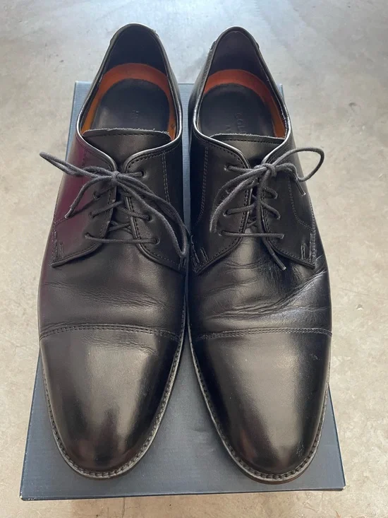 Cole Haan Black Leather Derby Dress Shoes