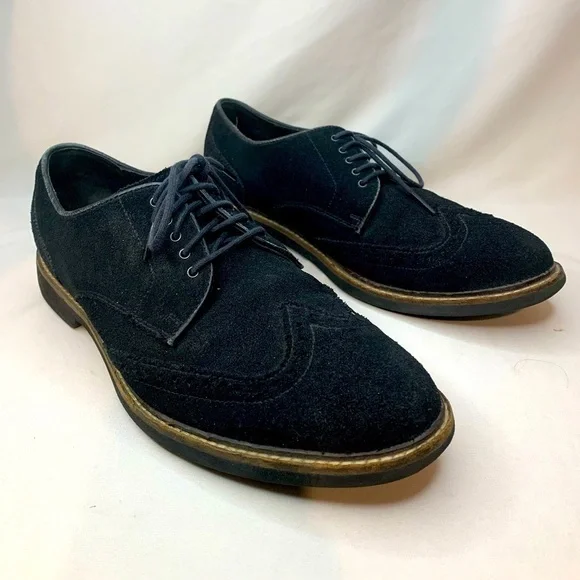 Cole Haan Black Suede Oxfords Size 8.5