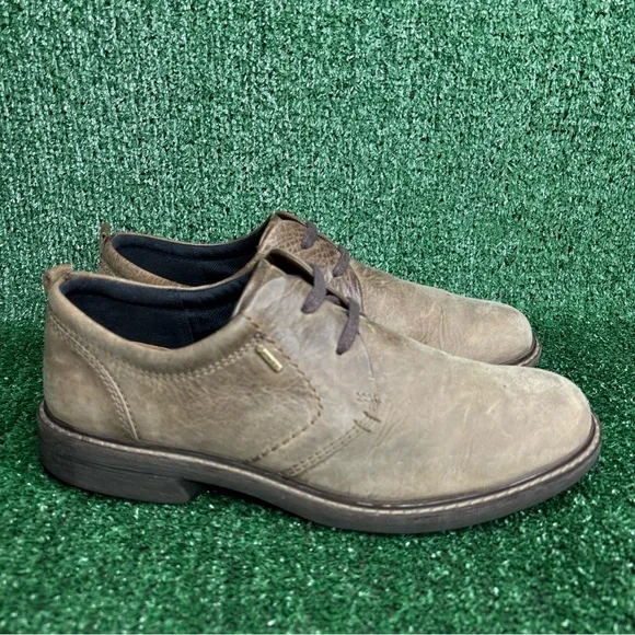 ECCO Leather Gore-Tex Oxfords Shoes Men‎ Sz 43 / 9 Nubuck Lace-Up
