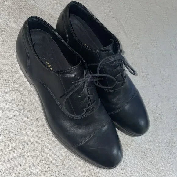 Cole Haan Men’s Dress Shoes Size 9.5 M Black Leather Captoe Business Formal