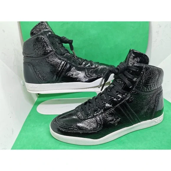 Creative Recreation Milano Hi Men's Black Shining Sneakers Size 8 High Top