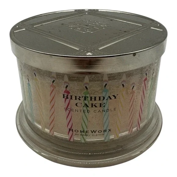 HomeWorx‎ by Harry Slatkin Birthday Cake 4-Wick 18oz Candle NEW