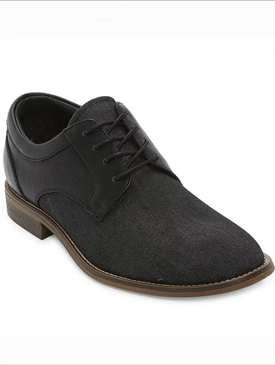 JF J. Ferrar Marcus Memory Foam Gray & Black Oxford Men’s Shoes 8M/ 41 EU Office