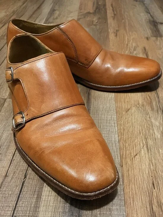 Cole Haan Giraldo Double Monk Strap Leather Shoes, Size 10