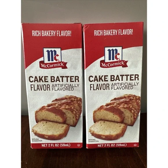 McCormick Cake Batter Flavoring 2 oz (Pack‎ of 2) - Vanilla Extract Substitute