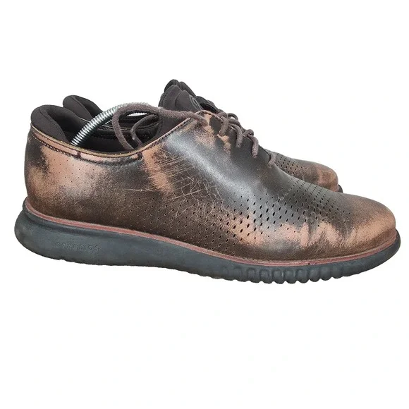 Cole Haan Zerogrand Oxford Shoes‎ Mens 11.5 M Brown Laser Wingtip Derby C37086