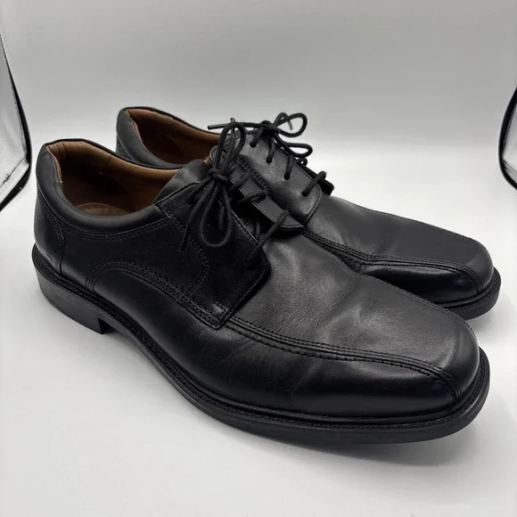 Johnston & Murphy‎ Men's Tabor Runoff Oxfords Shoes Black Leather Size 11.5