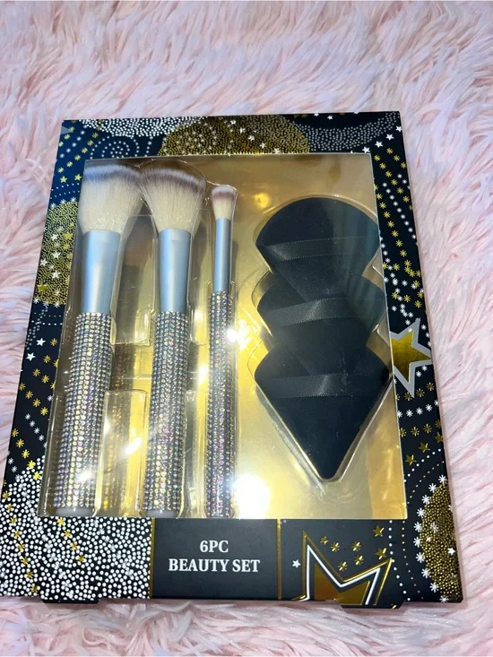 6PC Beauty Brush Set - Black