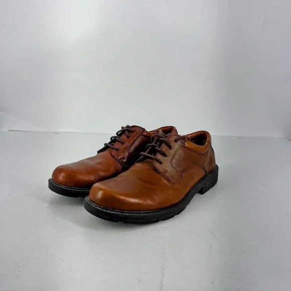 Clarks Mens Leather Cushion Cell Oxford Shoes 8.5‎ 121113882 Brown Derby