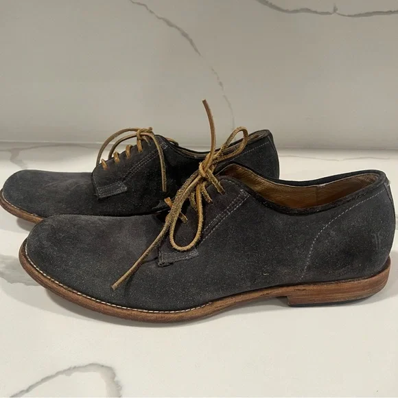 Frye Men's Gray Suede oxford Lace-Up Shoes‎ size 10 D casual dress shoes