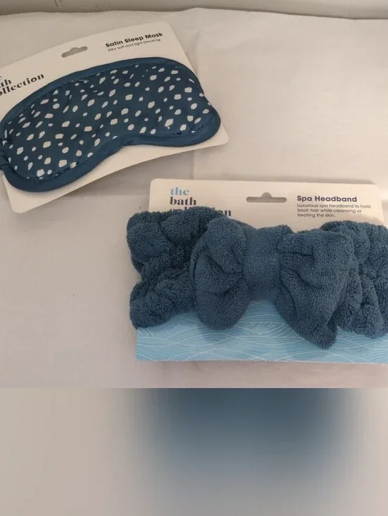 Spa Headband and Sleep Mask Set, Teal
