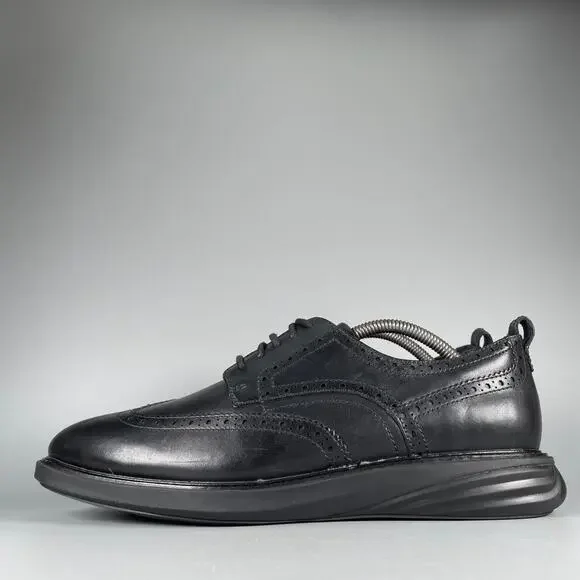 Cole Haan GrandEvolution Men's 10.5 M Black Leather Wingtip Oxford Dress Shoes