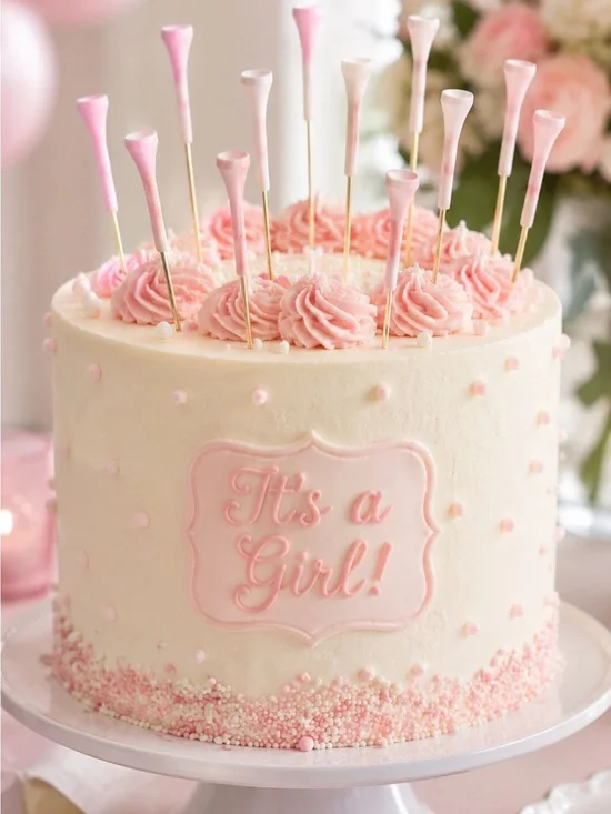 Golf Tee Sticks for Baby Shower Cakes or Cupcakes