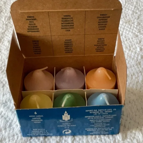 PartyLite Rare-  Votive Candles Set - Multicolor INDULGENCES Samples