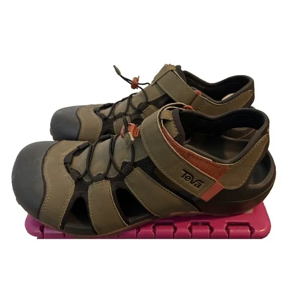 NWOB Teva Flintwood Sandals Olive Green Men's Sz 12 Outdoor Gorpcore
