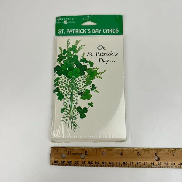 Sealed Vtg Saint St Patricks Pattys Day Greeting Cards w Envelopes Holiday Retro