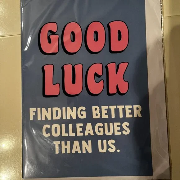 Good Luck Card / Next Job‎ (Humorous / Extra Large Card / new)
