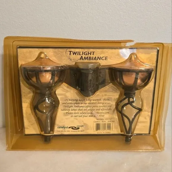 Catalyst Concepts Oil Burning Lights for Patio Umbrella Twilight Ambiance VTG