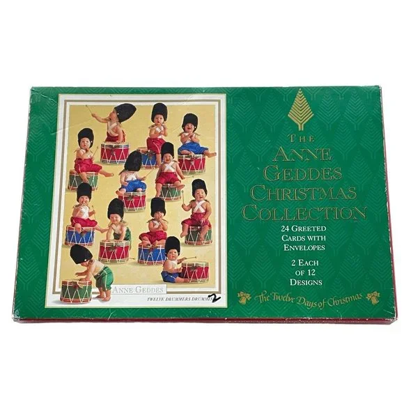 Vintage The Anne Geddes Greeted Card Christmas Collection with Envelope Lot‎ 22