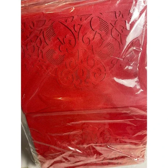 Sabary 100 Pcs 5x7‎ Burgundy Laser Cut Wedding Invitation Set with Gold Seals