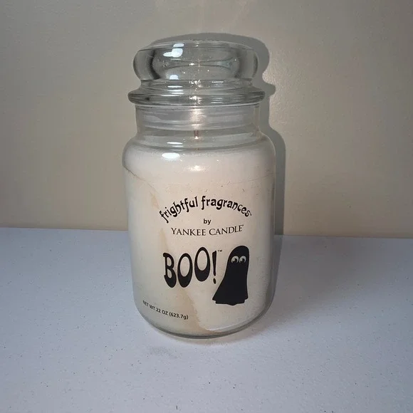 RARE Yankee Candle Frightful Fragrances Boo Large Jar‎ Halloween 22oz New