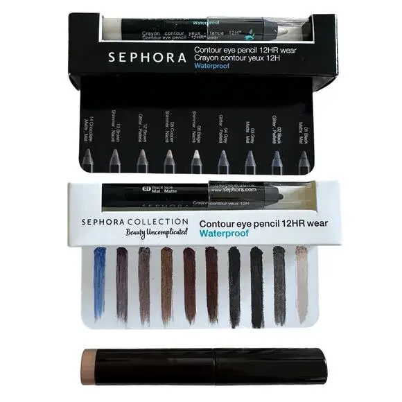 3 Eye Pencil Bundle Black Sephora Laura Mercier  Liner & Gold Highlighter