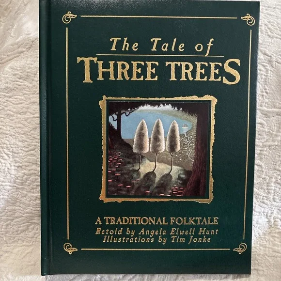 New 1999 Hardcover Deluxe Edition Tale of Three Trees Tim Jonke Angela Hunt