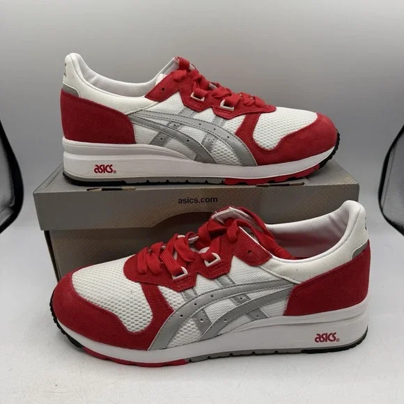 Asics Gel Epirus Shoes Mens Sz 10 White/Light Grey/Red Sneakers H413N 0113