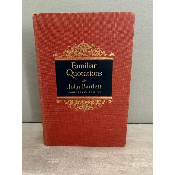 Bartlett's Familiar Quotations 14th Edition 1968 Little Brown Vintage Hardcover