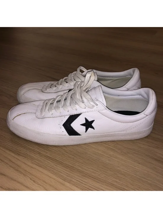 CONVERSE BREAKPOINT PRO OX OXFORD LOW WHITE BLACK SNEAKERS MENS Sz 9.5 WOMENS 11