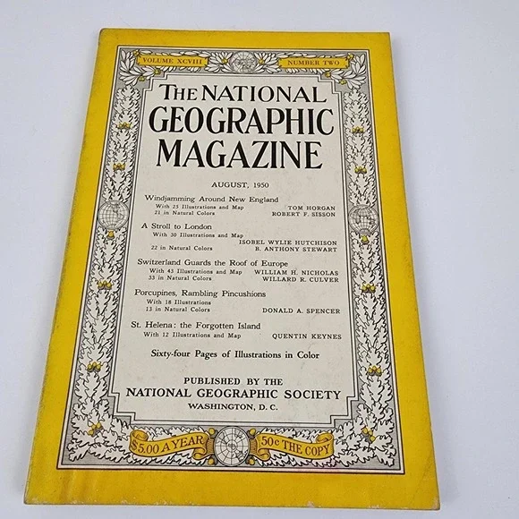 National Geographic‎ Magazine August 1950 No Map