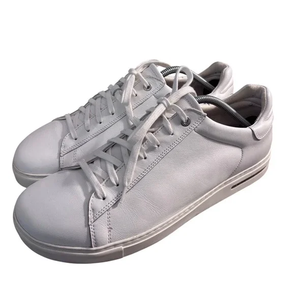 Birkenstock‎ Bend Low White Leather Sneakers Mens 12 EU 45 Cork Footbed