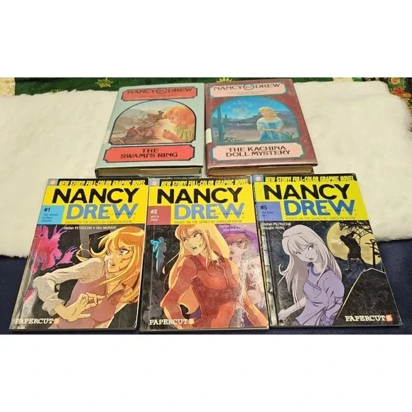 Nancy Drew Books #62 CR 1981,‎ #61 CR 1981, Soft Cover #1 &2 CR 2005, #5 CR2006,