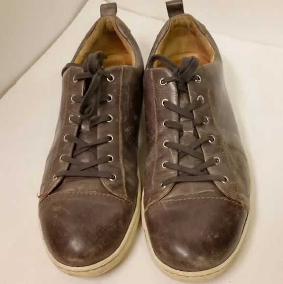 Born Leather Sneakers Charcoal Grey Low Top Size 13M Style H58822