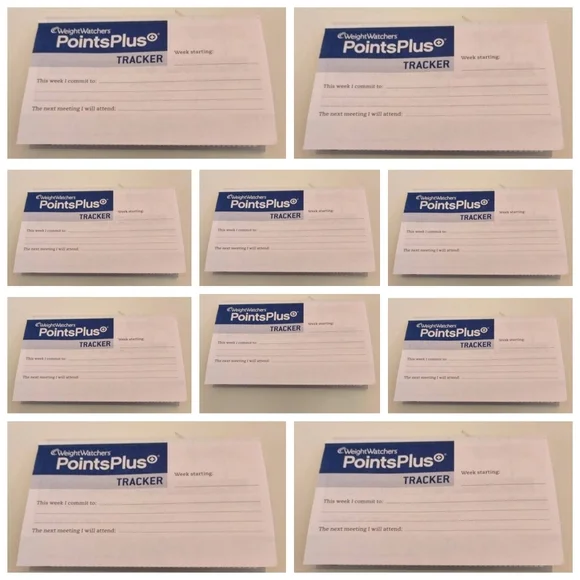 10 WEIGHT WATCHERS POINTS PLUS TRACKERS/PLANNERS-NEW
