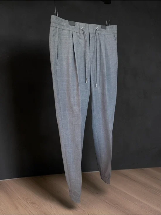 NWT Suitsupply Ames Pleat 50 US 34 Light Grey Gray Pure Wool VBC Super 120s