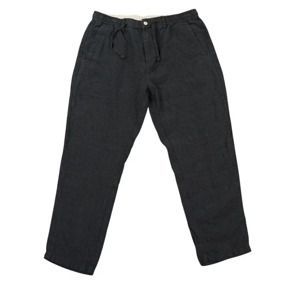 Kidoriman Linen Pants Mens XXL Black 27