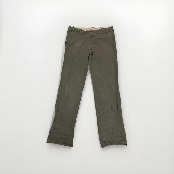 Columbia olive green chino‎ style pants, zip fly, men's 36x34