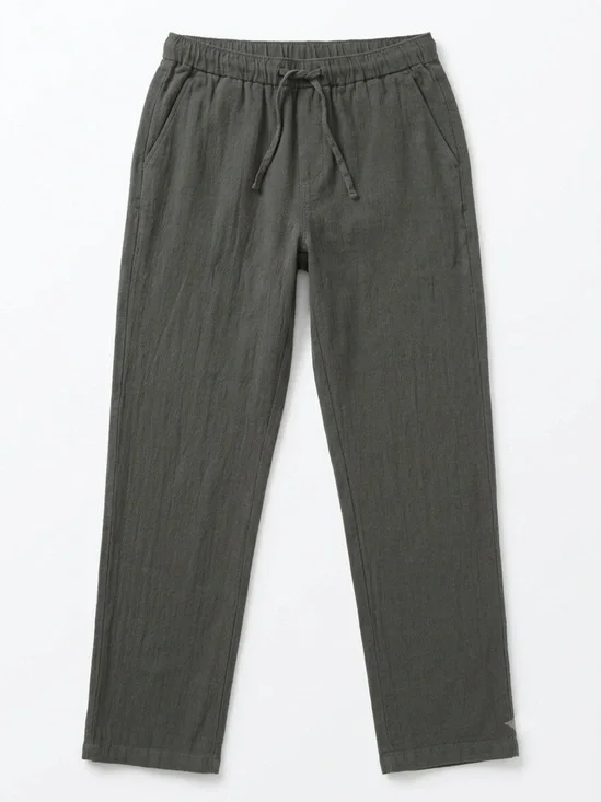 NWT Men's Military Green Ramie Cotton Blend  Casual Textured Pants XL Resortwear