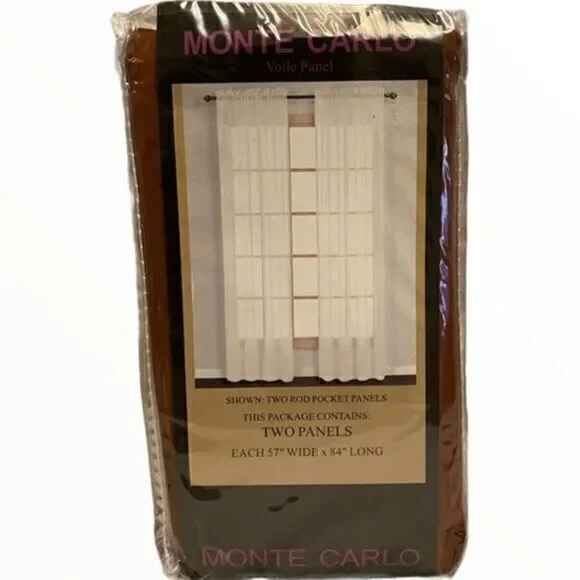 MONTE Carlo Sheer Window Curtain Panel in Spice