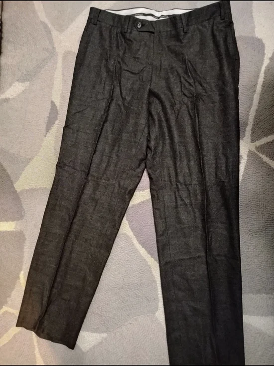 Canali Men's Charcoal Black Dress Pants