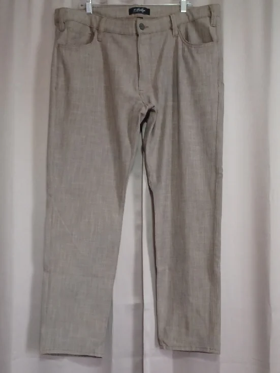 34Heritage Courage Tan Cross Hatch Twill 5 Pocket Straight Leg Slacks Sz 40/32
