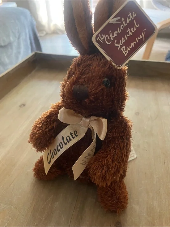 The Dan Dee Chocolate Scented Bunny Plush  - Cozy Toy ( no scent left  ) 9 in