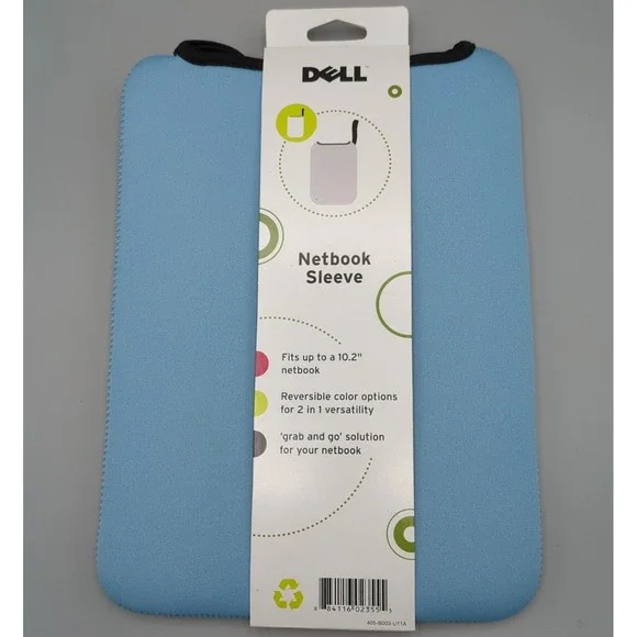 Dell Netbook Sleeve Tablet Cover Neoprene 10.2 inch Light Blue/Black 5 Dot‎